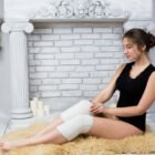 0000599 angora knee warmer pair 550 | Injury Supports